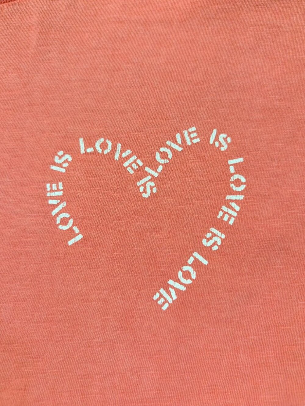 4 for $25 aerie Love is Love T shirt coral size XS - Picture 5 of 15